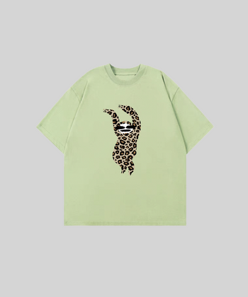 Leopard Sloth Middle Sleeves T