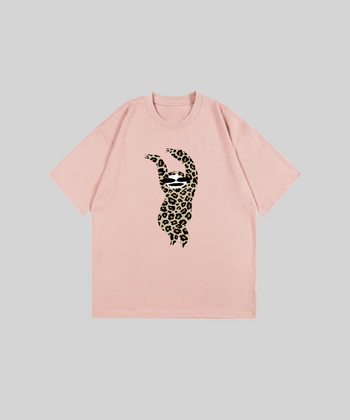 Leopard Sloth Middle Sleeves T