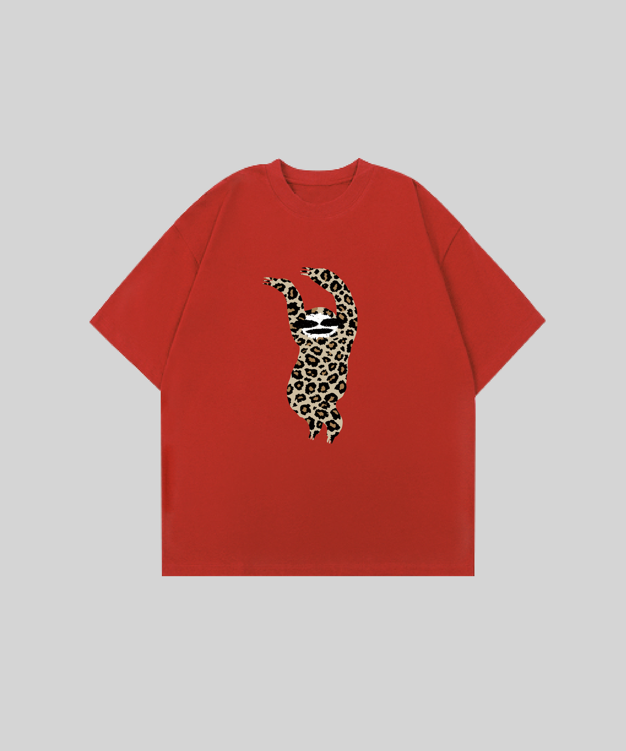Leopard Sloth Middle Sleeves T